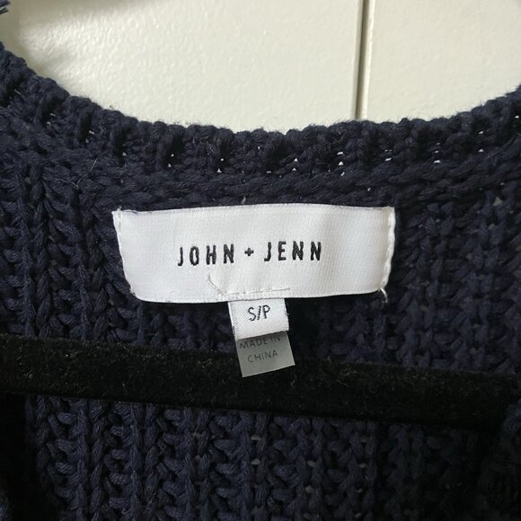John + Jenn Elliot Sweater Womens S Chunky Knit V-neck Fisherman Pullover - Picture 3 of 8